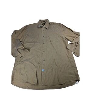 Principe Mens 16.5 32/33 Dress Shirt Vintage Blue Long Sleeve Made in Italy‎